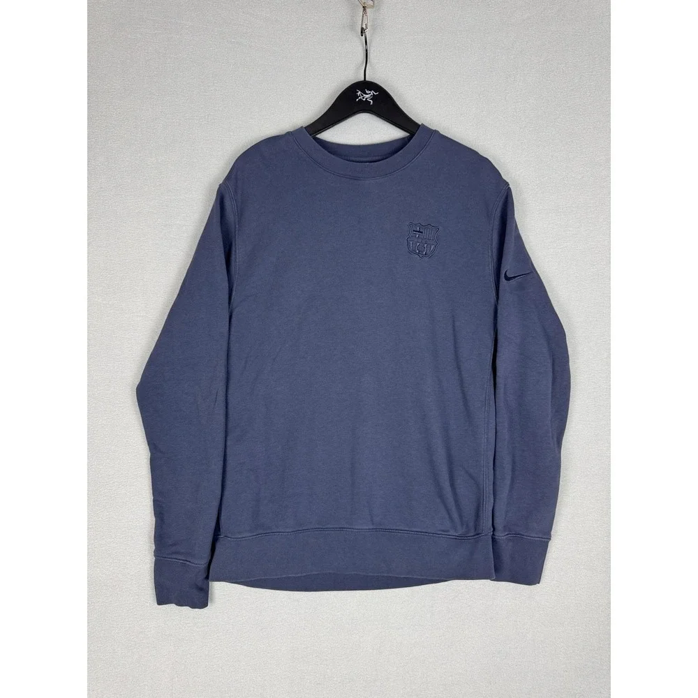 Nike FC Barcelona Swoosh Logo Crewneck Sweater Men Medium Soccer Yamal Futbol